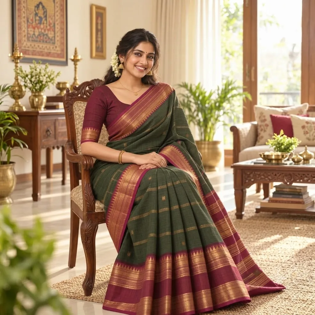 Chettinad Cotton saree Cotton Saree – Tamirra Silks